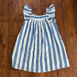 Peek Blue and White Striped Kids Casual Dress